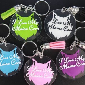 I Love My Cat Keychain - Choose Your Breed