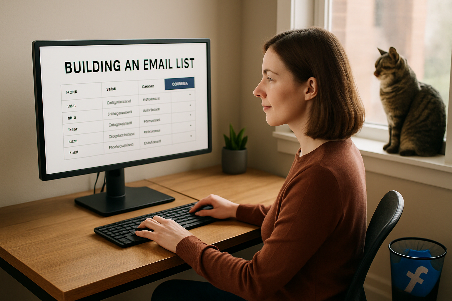 cat breeder building an email list threw facebook in the trash